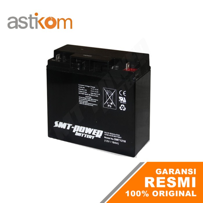 Power Battery Baterai UPS Samoto SMT1218 12V 18AH Aki Kering