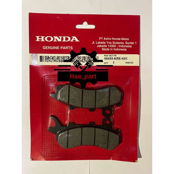 Dispad Kampas Rem Depan Disk Honda New PCX 150 Lokal CBS Non ABS KRE K01