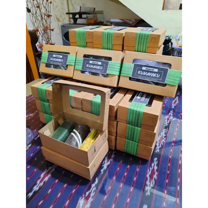 

(ISI 25PCS) Brownies Paper ukuran S Kraft Laminasi 15x10x5// dus bread/ dus snack/ dus cookies