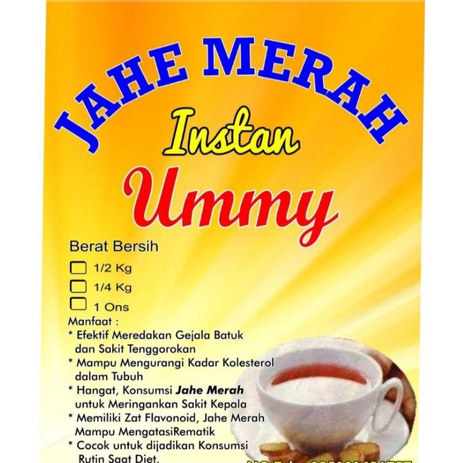 

Ummy | Jahe Merah Instan Siap seduh kemasan 250 gram