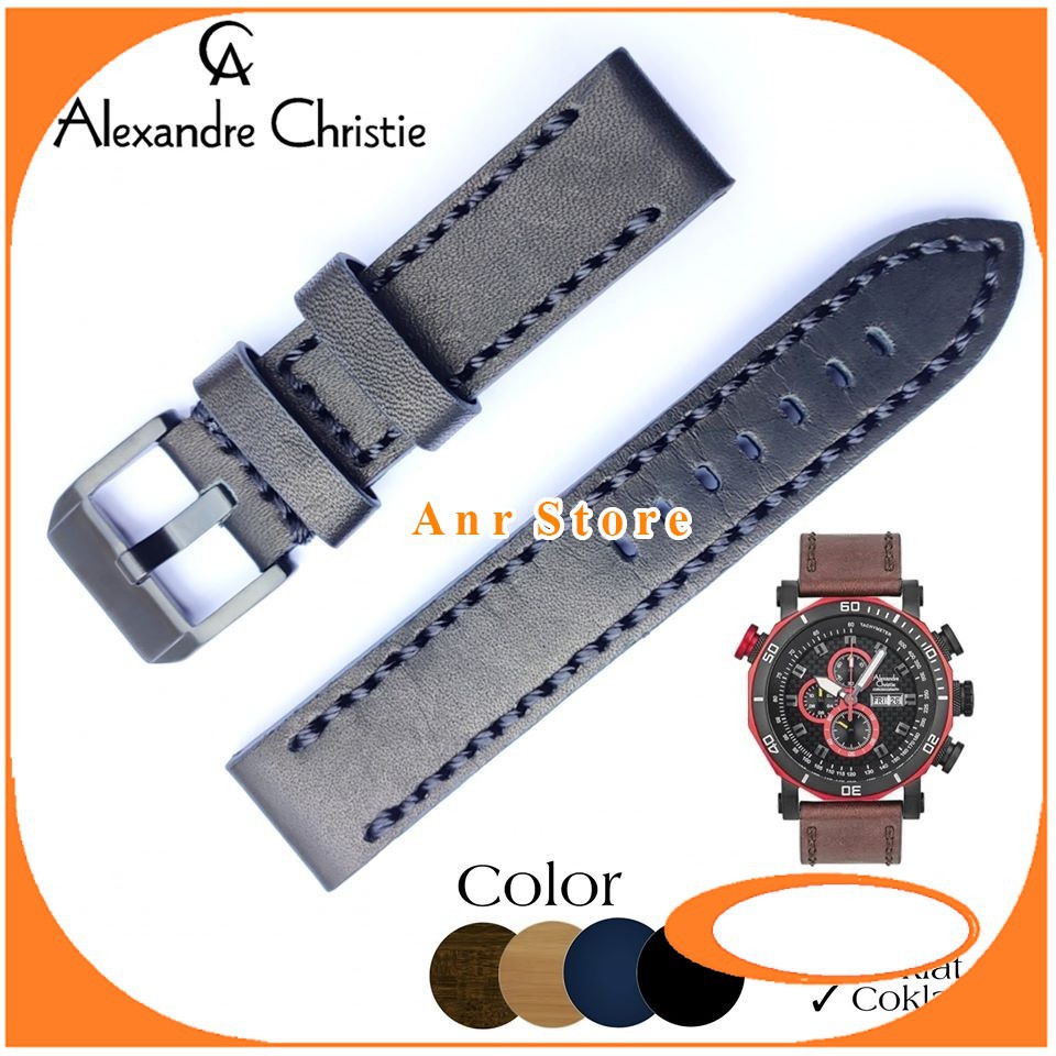 Tali Jam Tangan Kulit Alexandre Christie 6308 Genuine Leather AC 6308