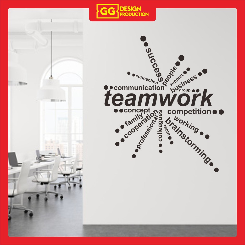 

sticker stiker cutting motivasi kantor team work sukses bisnis people working kerja concept bahan oracal asli jerman