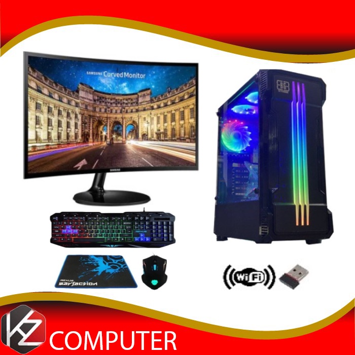 PC Lengkap Gaming i7 VGA GTX 1650  RAM 16GB Include LED Samsung 24&quot;Curved