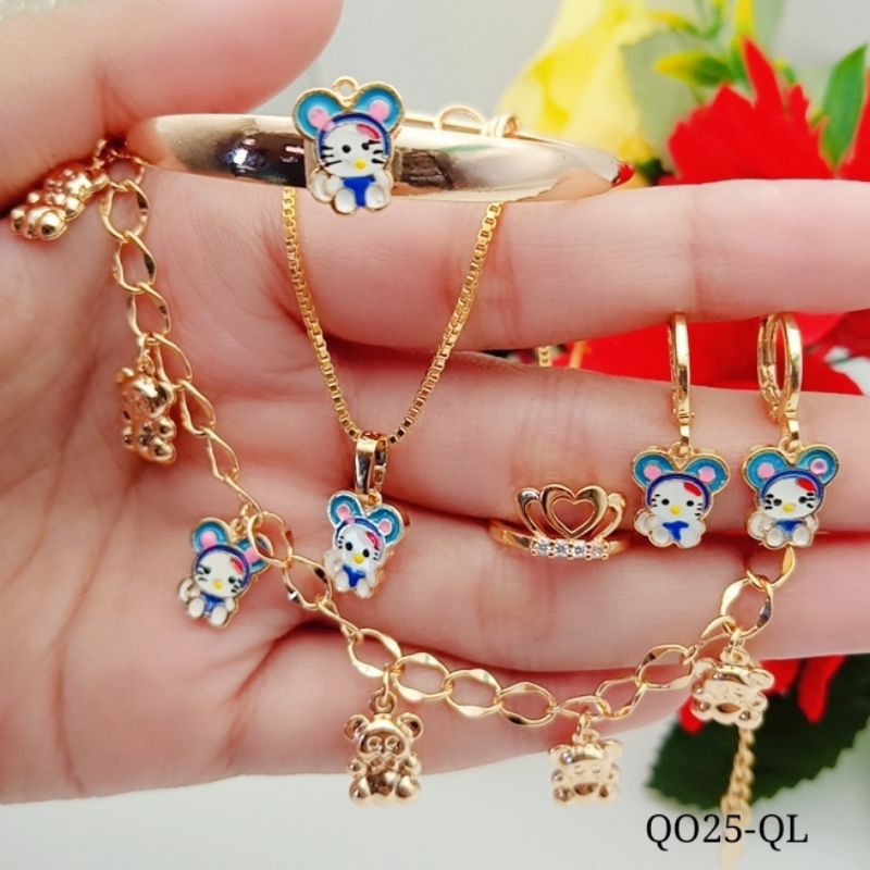 xuping set perhiasan anak anak lapis mas Terlaris