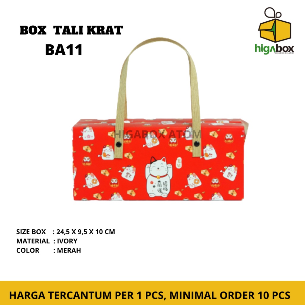 

Box Gable Jinjing Tali, Souvenir Box, Gift Box, Hampers I BA11 B