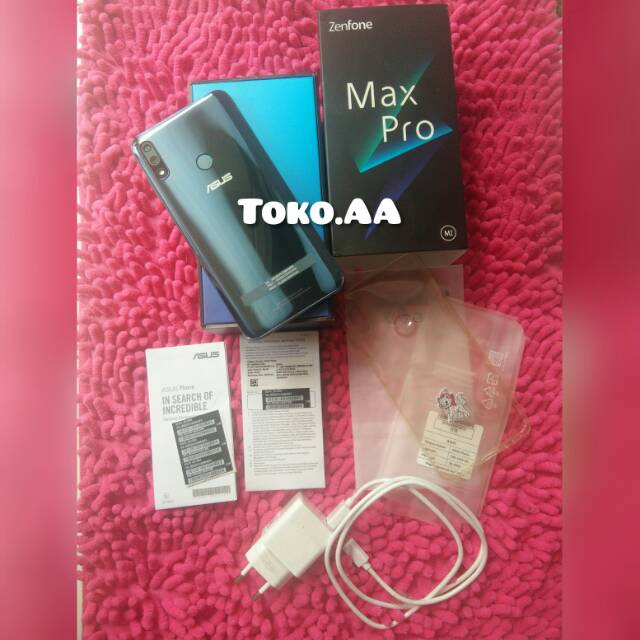 Asus Zenfone Max Pro M2 4/64GB Midnight Blue second bekas preloved murah Hp second bekas preloved