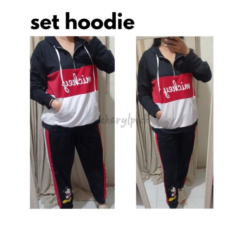 CHERYLPICK setelan hoodie training