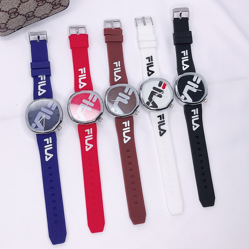 Jam Tangan Wanita Analog Quartz Movement Tali Rubber Strap Women Watch