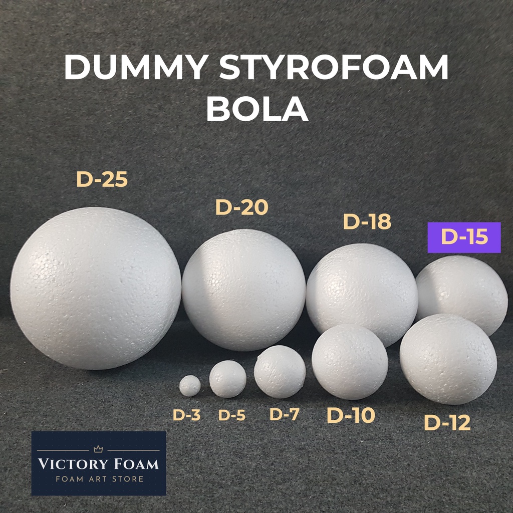 Dummy Styrofoam Bola Diameter 15cm