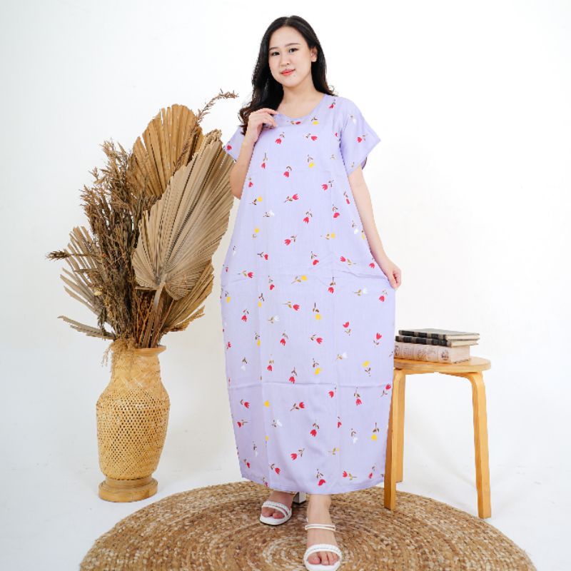 daster bali habel verell panjang semata kaki rayon premium baju tidur murah-K45