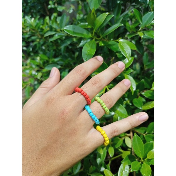 cincin manik manik polos