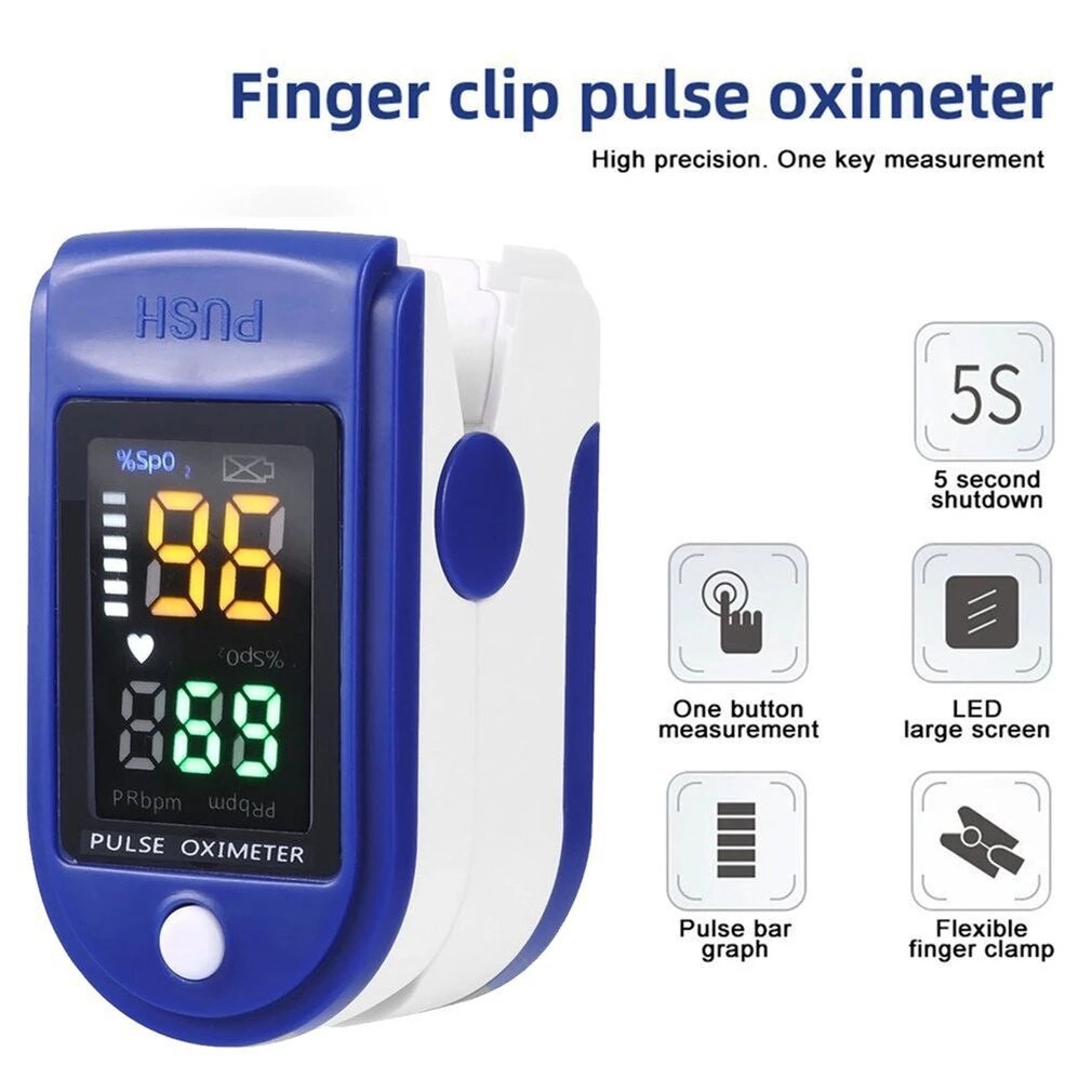 Oximeter Fingertip Pulse Alat Ukur Kadar Oksigen Pengukur Detak Jantung Oxymeter LK87