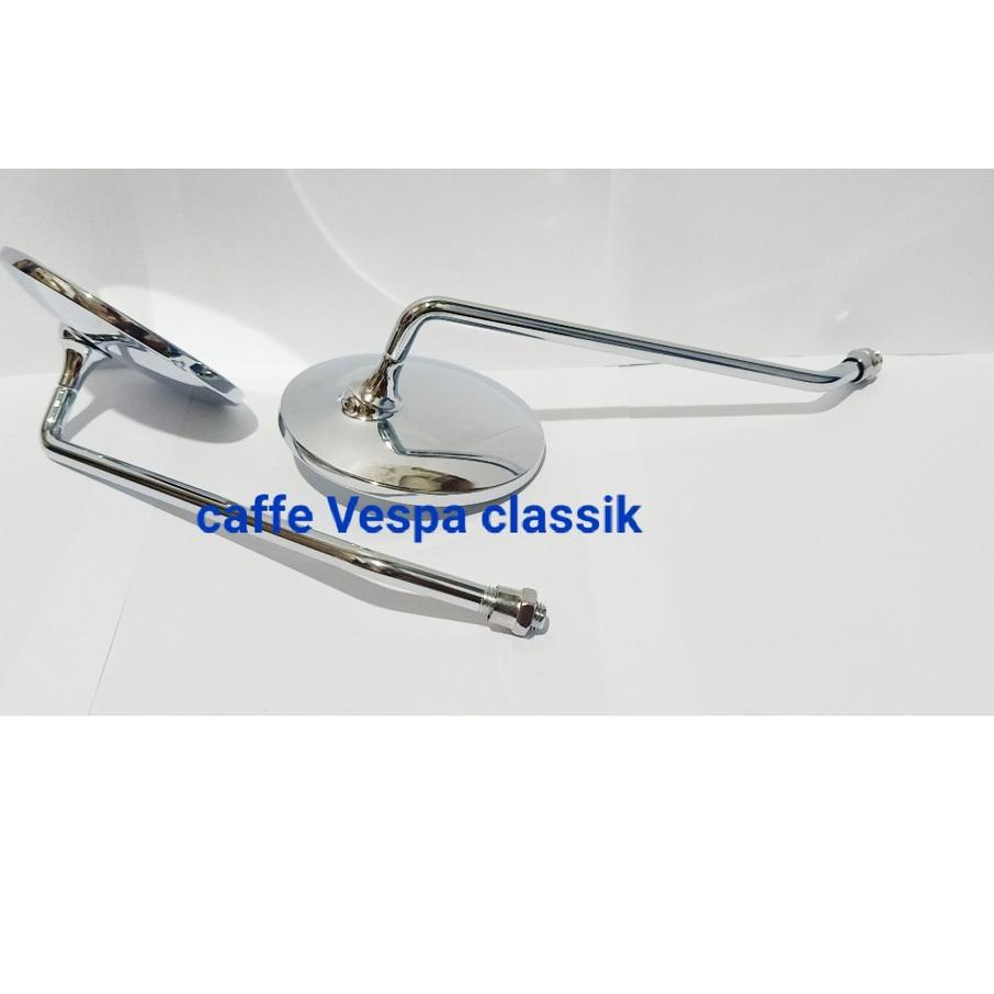 ♔Terkini SPION VESPA BULAT PANJANG CLASSIK SUPER VBB SPRINT BAJAJ SERA STRADA PX ##