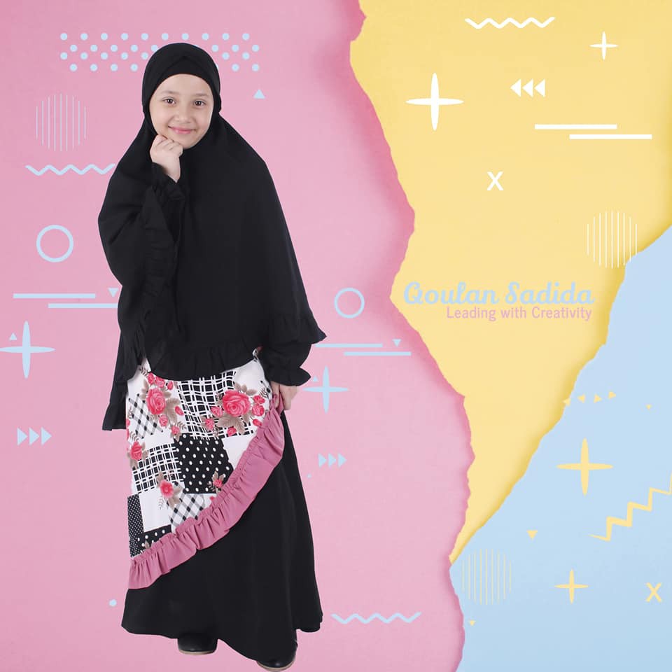 (1-12 tahun) Alchemila Rosetta Baju Muslim Anak Gamis Anak Qoulan Sadida