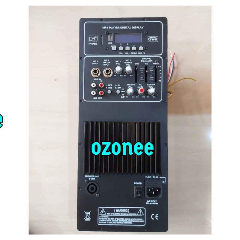 POWER KIT MESIN SPEAKER AKTIF USB BLUETOOTH EQUALIZER 16X38 CM 1000 W