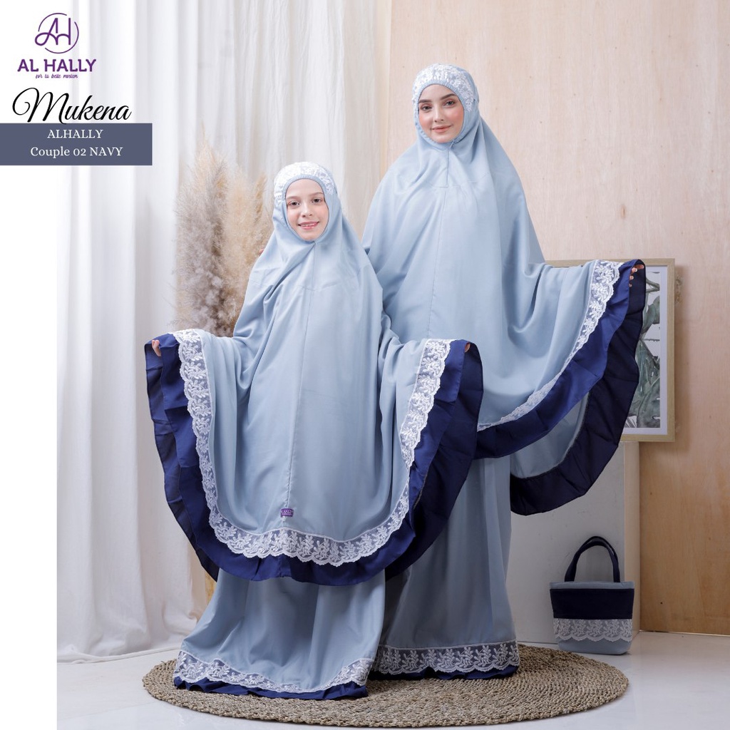 Mukena Couple 02 Ibu & Anak by AL HALLY II COD II Terbaru