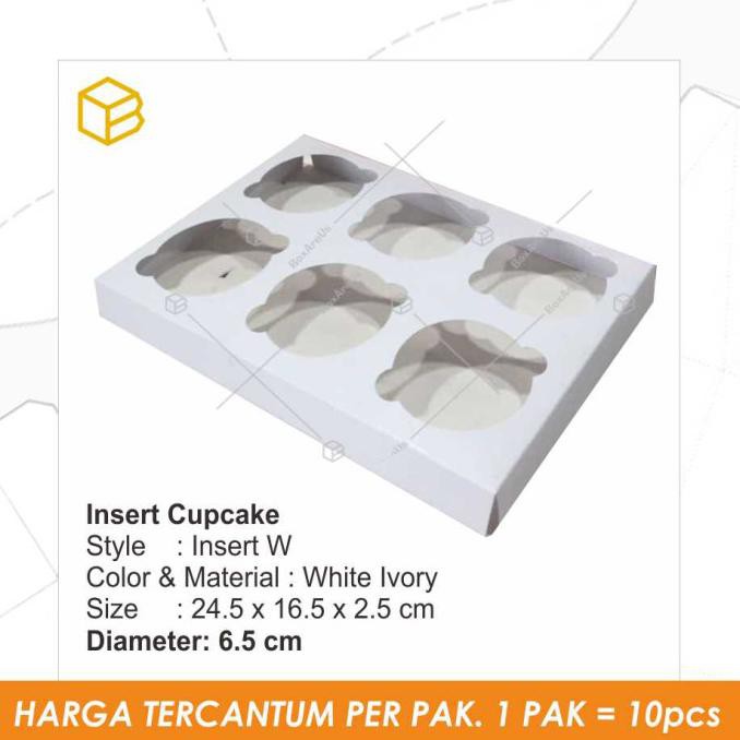 

Hanya Disini] 40413 B Plus Insert | Cupcake Box. Packaging. Dus Kemasan. Cake Box - Insert White