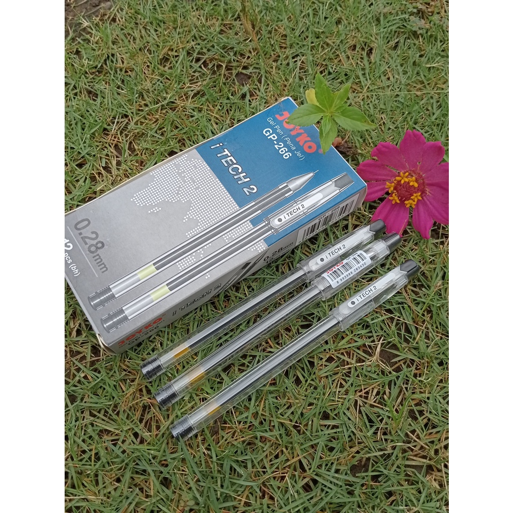 

BULPEN joyko i TECH 2 0.28 mm/ gel pen GP-266 / BULPEN joyko pemakaian nyaman / BULPEN joyko hitam