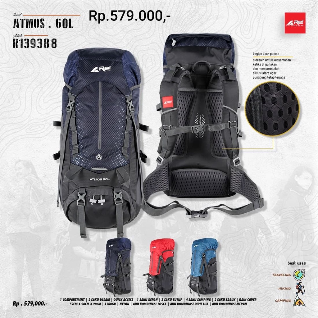 Rei best sale atmos 60l