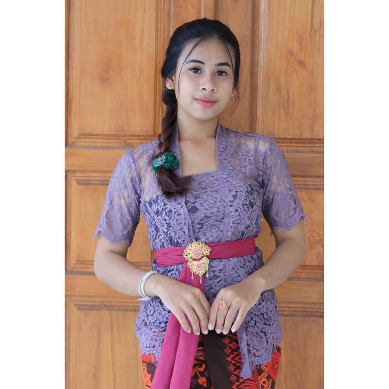 kebaya bali brokat semiperancis lengan pendek / kebaya brokat / kebaya / kebaya bali / brokat