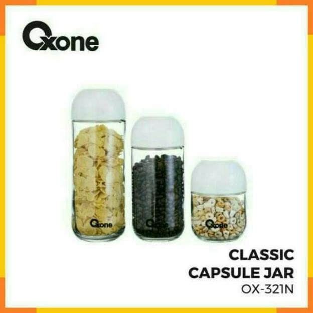PROMO OXONE OX-321 TOPLES PUTIH KACA KUE KERING JAR TEMPAT BISKUIT OX XCD521XS