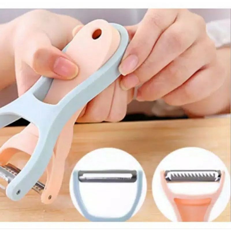 Peeler 2 in1 Parutan Pengupas Serutan Slicer Pisau Buah Sayuran Wortel