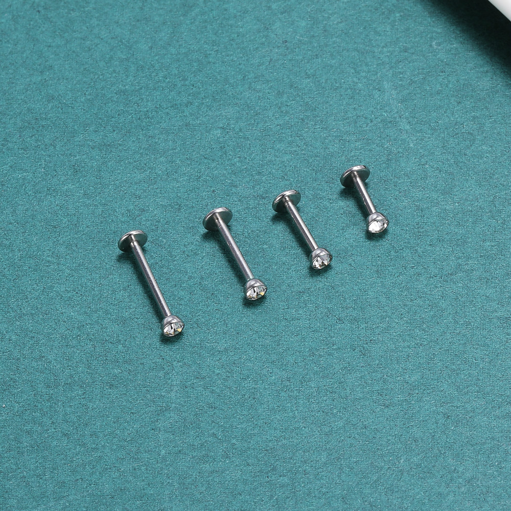 4pcs / Set Anting Tindik Bibir Tragus Helix Bahan Stainless Steel 16g