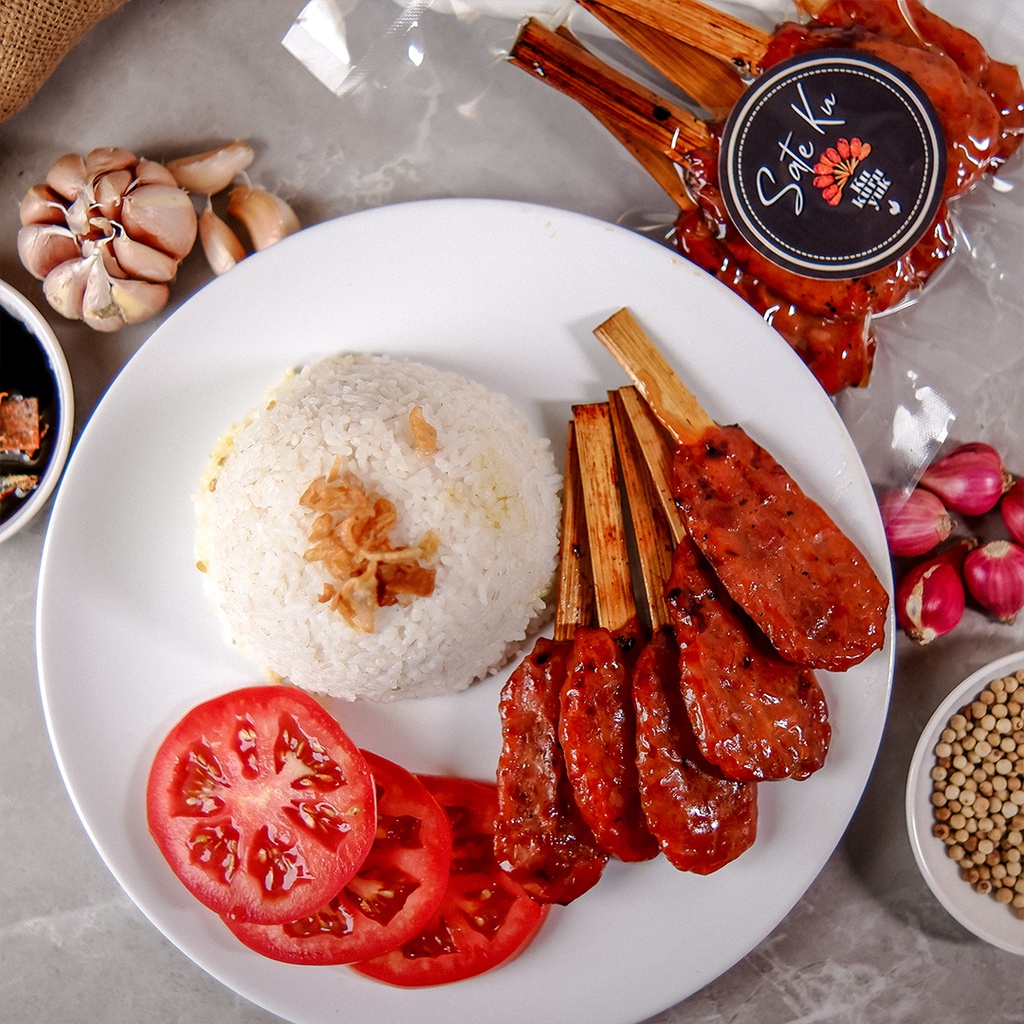 

RiDn Dendeng Kukuruyuk - Sateku Ayam Kukuruyuk 1 Pax Isi 5 Tusuk Sate Frozen Food 200gr