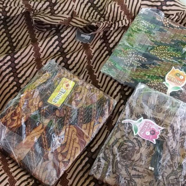 Tunik Mona Padi Hitam Sogan Serut Batik Super Duper Cantik Buat Ngantor,seragaman,buat Pergi Jg Oke