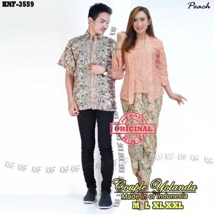 couple kebaya brukat kutubaru dan hem pendek trendy terbaruu