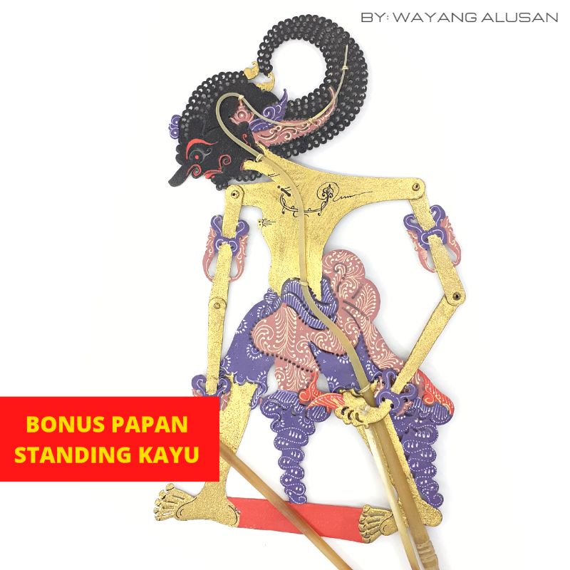 Wayang kulit Werkudara mini [Tinggi wayang 20cm]