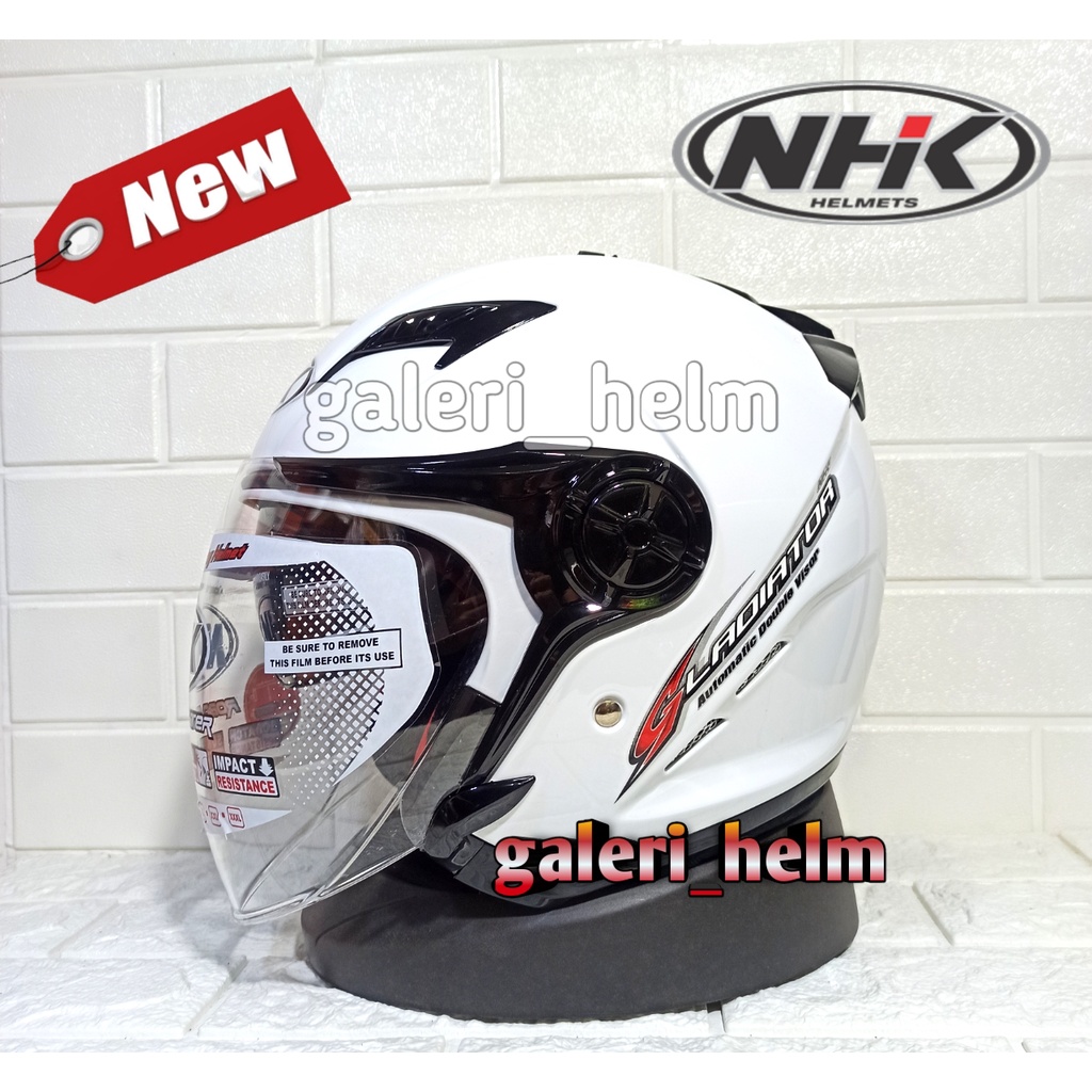 HELM NHK GLADIATOR SOLID WHITE/PUTIH