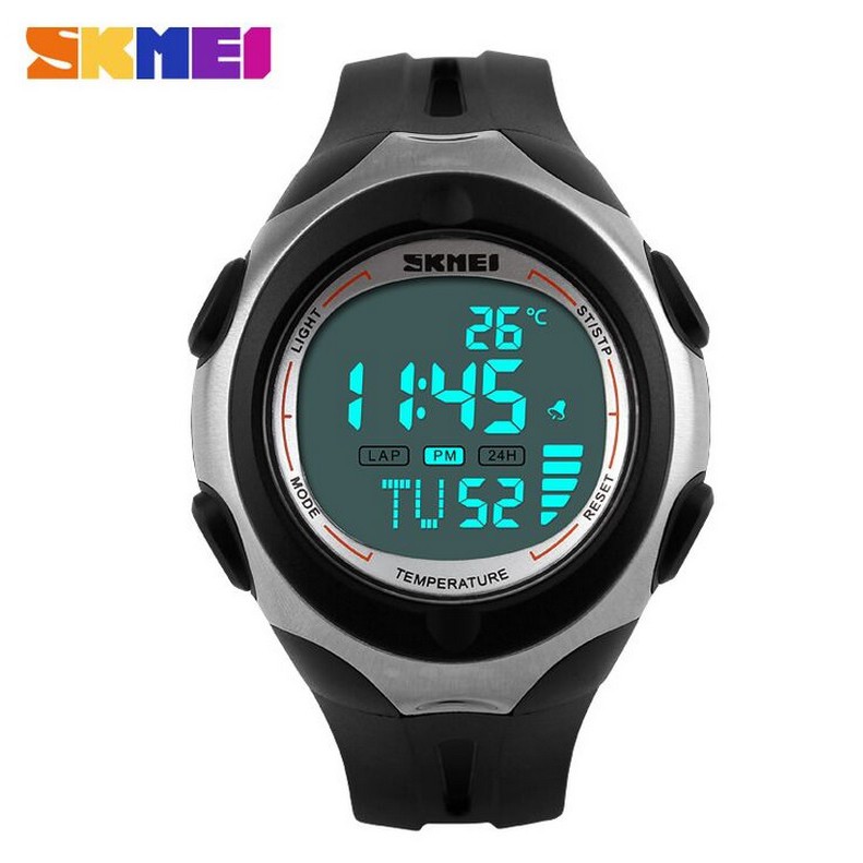 PROMO JAM SKMEI ORIGINAL SKMEI Pioneer Sport Watch 1080 Original WR 50M - Black White
