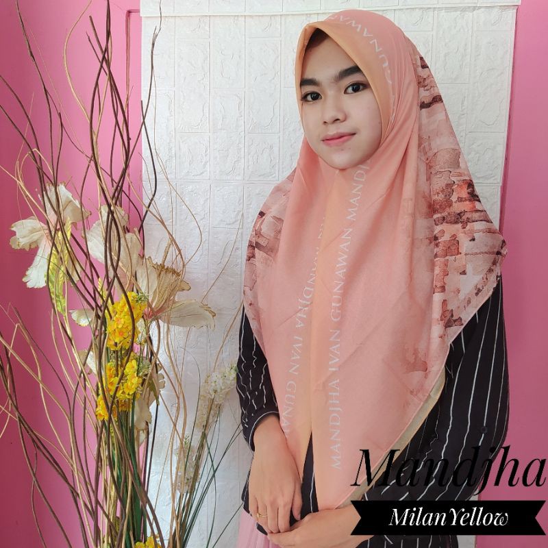 Mandjha Scarf Voal Hijab Wanita by Ivan Gunawan Series Milan Yellow