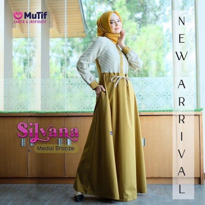 Gamis Syari Mutif Silvana Terbaru Casual Kekinian