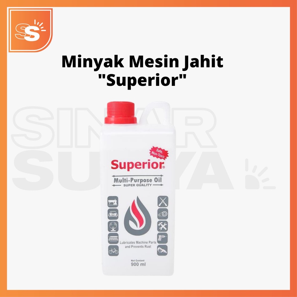 Minyak Mesin Jahit Superior Botol 900 ML / Oli Minyak Mesin Jahit