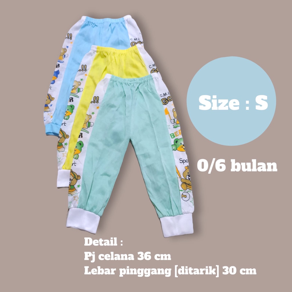 Celana Panjang Bayi Print Merk YEJI S,M,L,XL