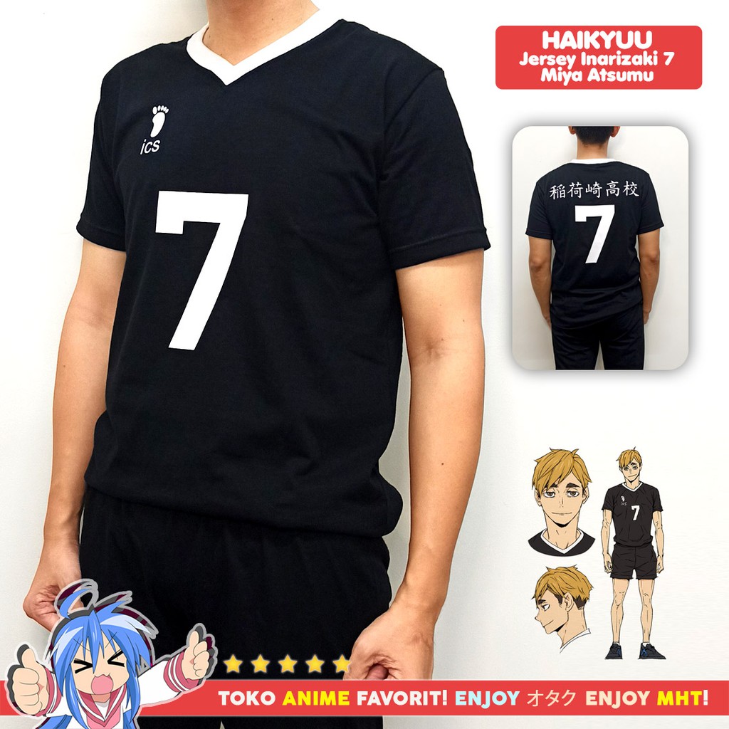 Kostum Cosplay Anime Haikyuu Jersey Inarizaki No. 7 Miya Atsumu