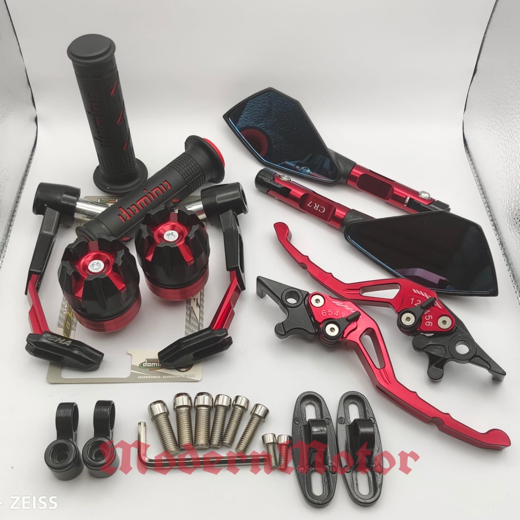 [PAKET 5in1] Spion Tomok V2 + Proguar Robot besi + Handle CNC + Grip domino + Jalu AS