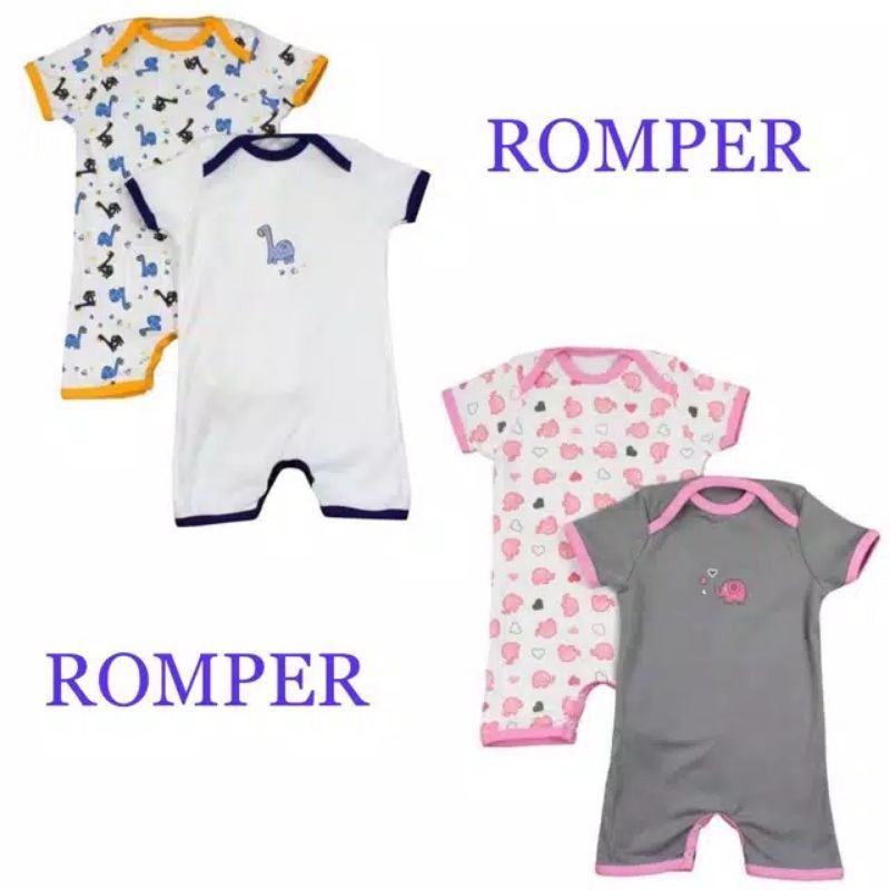 Romper Bayi Isi 4 SNI 0-12M Flower Carts Jumper Baby Baju Kodok Newborn Gift Set