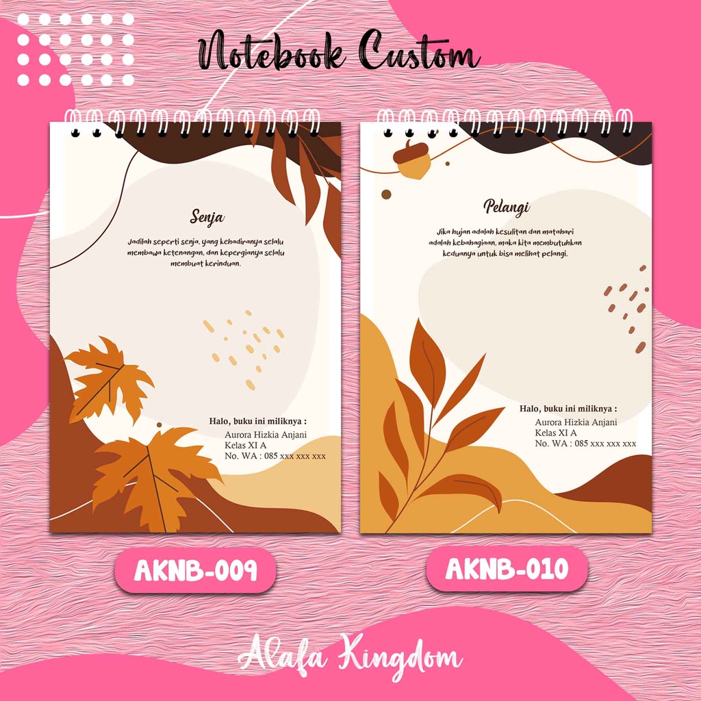 

Alafakingdom AKNB009-010 Notebook Buku Catatan 100 halaman A6 / Sketch Book / Block Note Mini