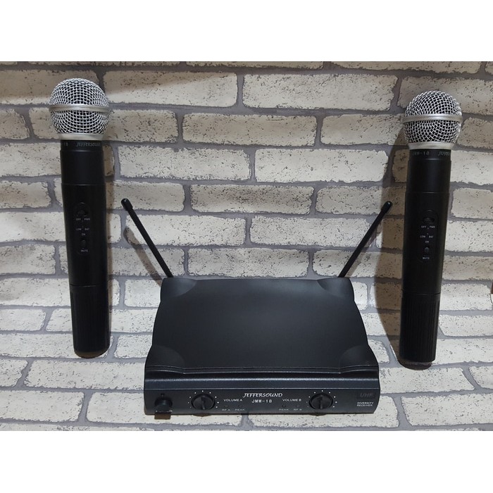 MIC WIRELESS 2 CH - JEFFERSOUND - 2 MIC HANDHELD - PEGANG