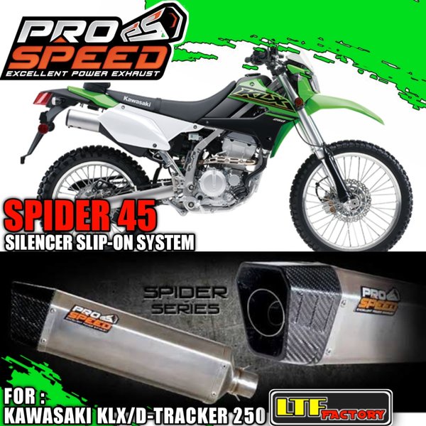 KAWASAKI KLX D-TRACKER 250 PROSPEED SPIDER 45 Silencer Slip-On System Exhaust - Knalpot Racing Origi