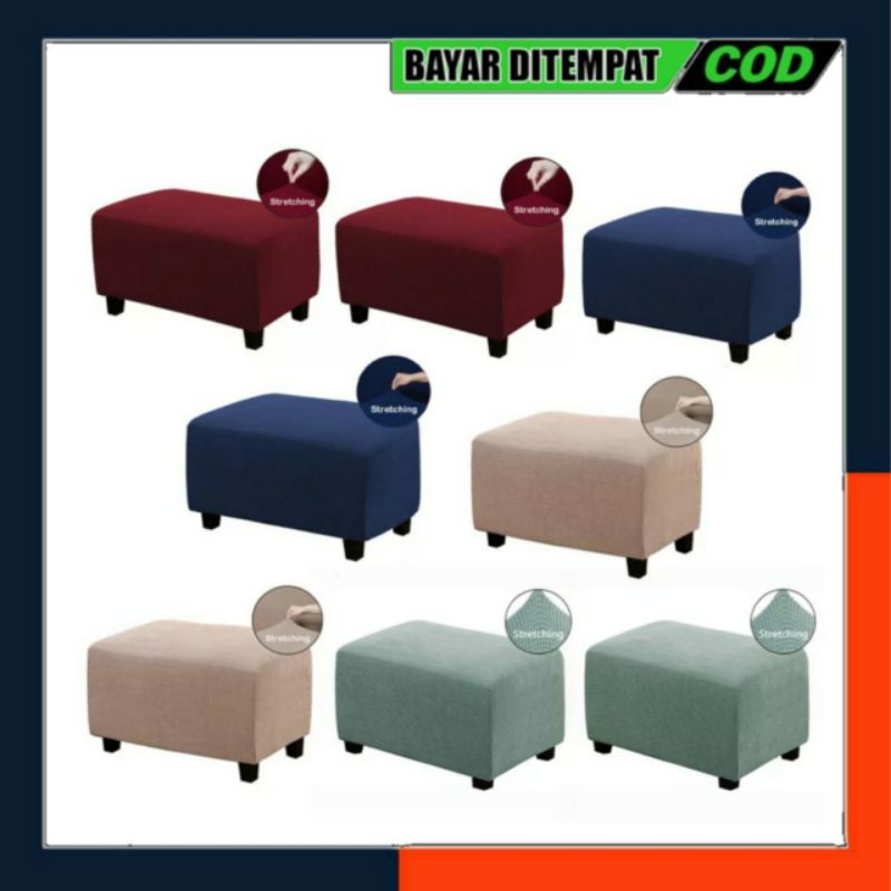 SARUNG SOFA  ELASTIS PUFF COVER SOFA  KECIL  KOTAK SARUNG 