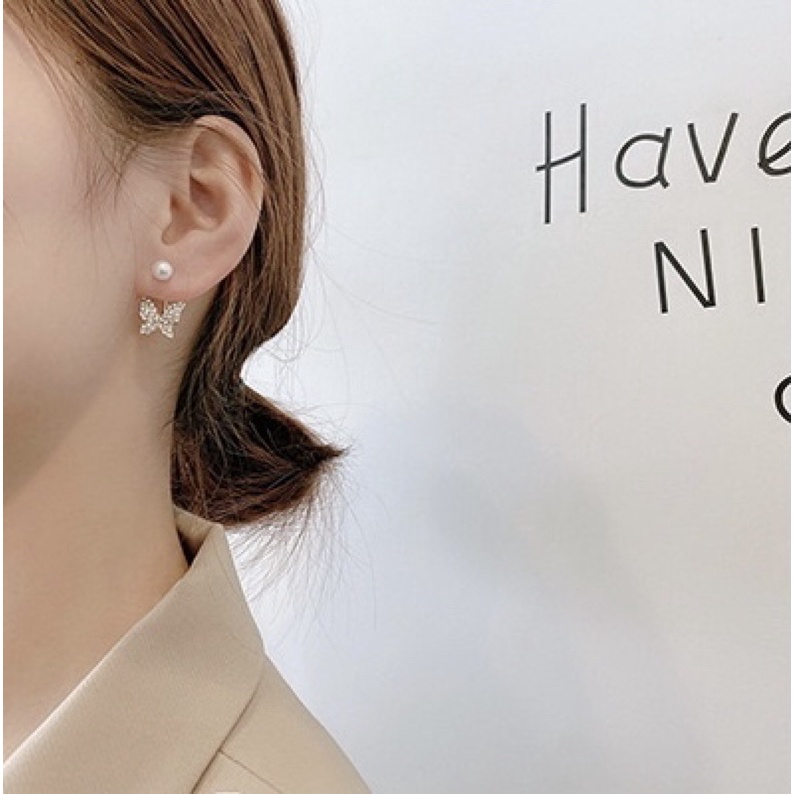 ANTING WANITA BENTUK BUNGA CANTIK BAGUS ELEGANT MIRIP ARTIS KOREA / ANTING ALA KOREA KELOPAK BUNGA IMPORT PREMIUM / ANTING IMPORT MOTIF KUPU-KUPU MANIS WARNA / FASHION STYLE KOREA / ANTING STUD KRISTAL MUTIARA