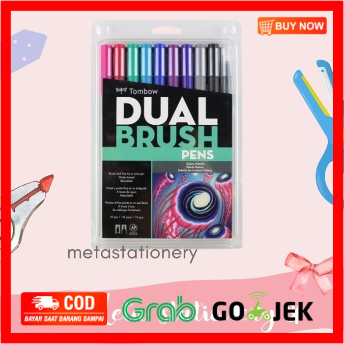 

(BISA COD) Dual Brush Pen Tombow Galaxy Pallete isi 10pc