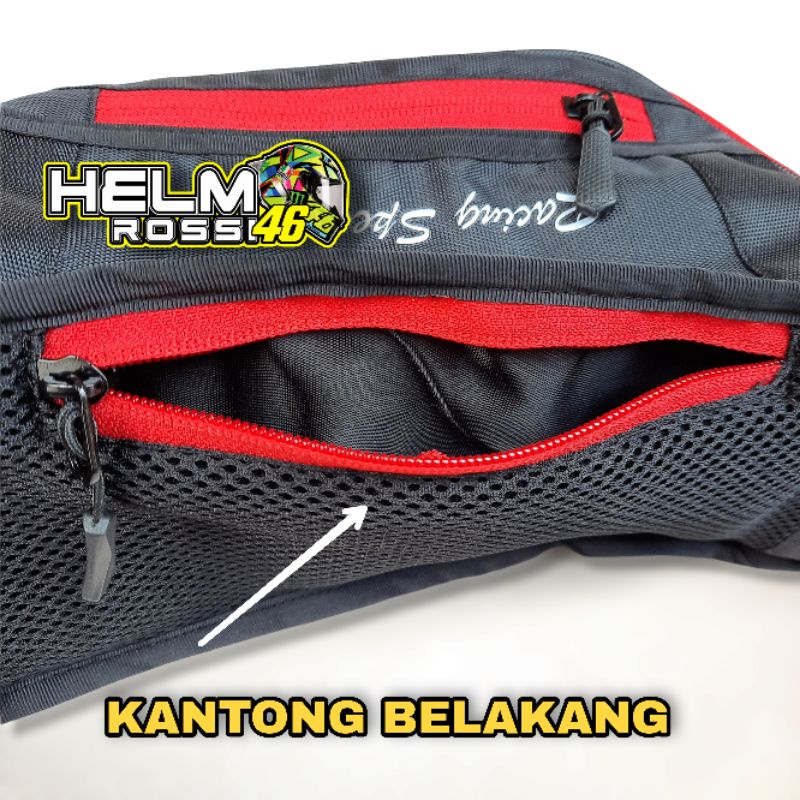 Tas Selempang Pria Waistbag AGV Tas Pinggang Slempang Gendong Custom Logo Helm SHOEI KYT NOLAN