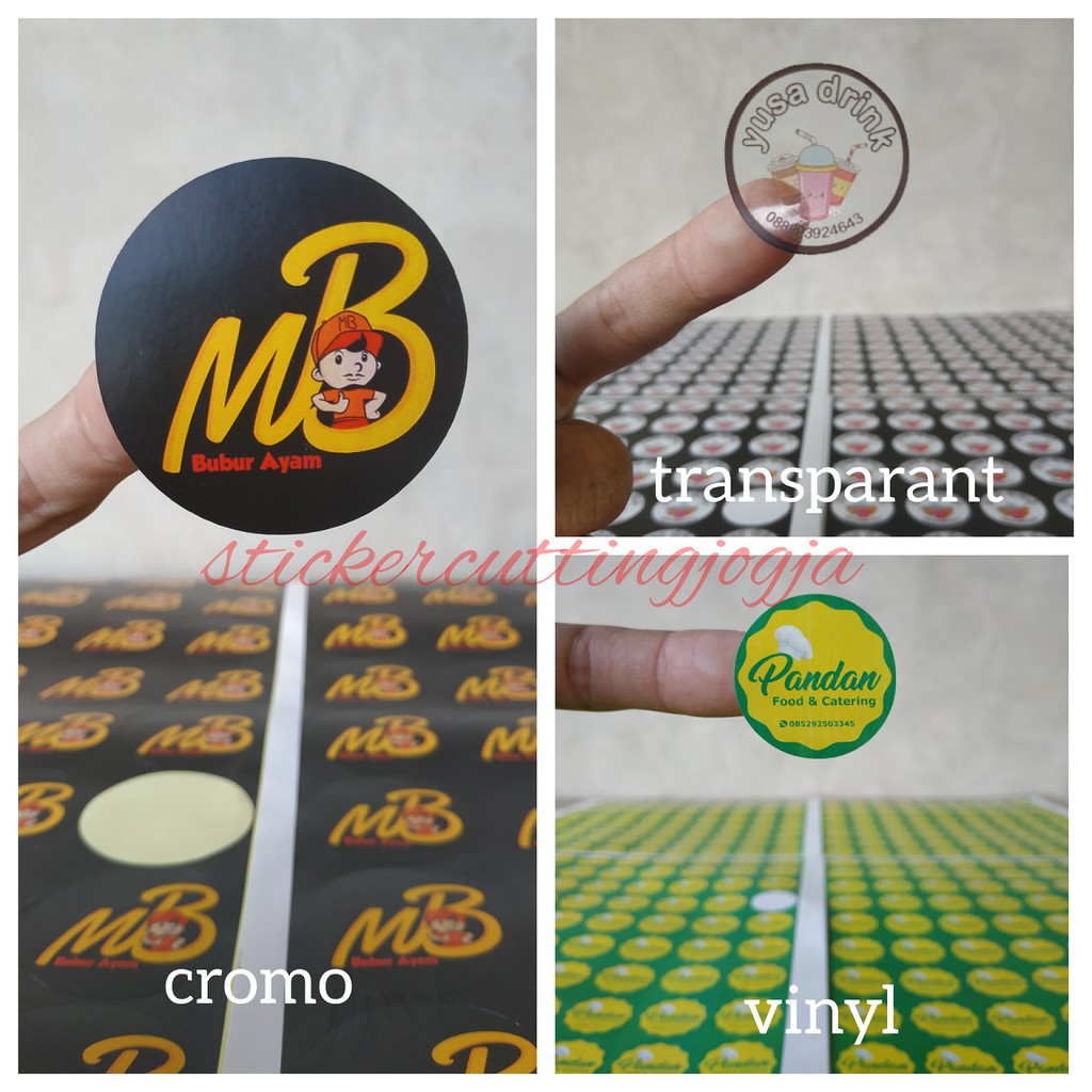 

sticker label kemasan produk bulat kotak pola stiker tinggal kelupas