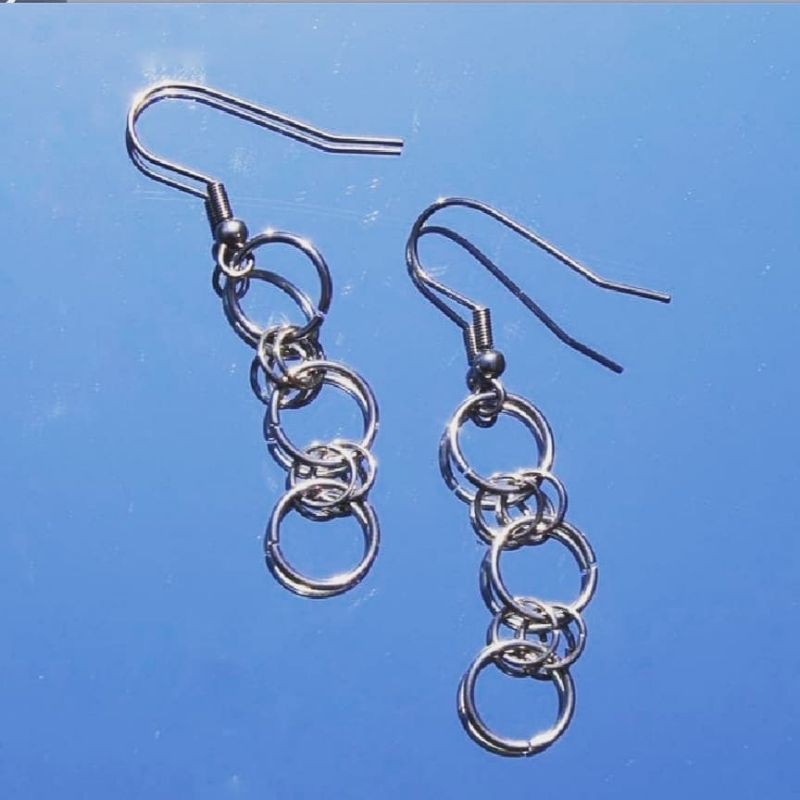 [PROMO] Anting Rantai Ring Hooks Wanita Model Retro Murah / Ring Chain Earrings