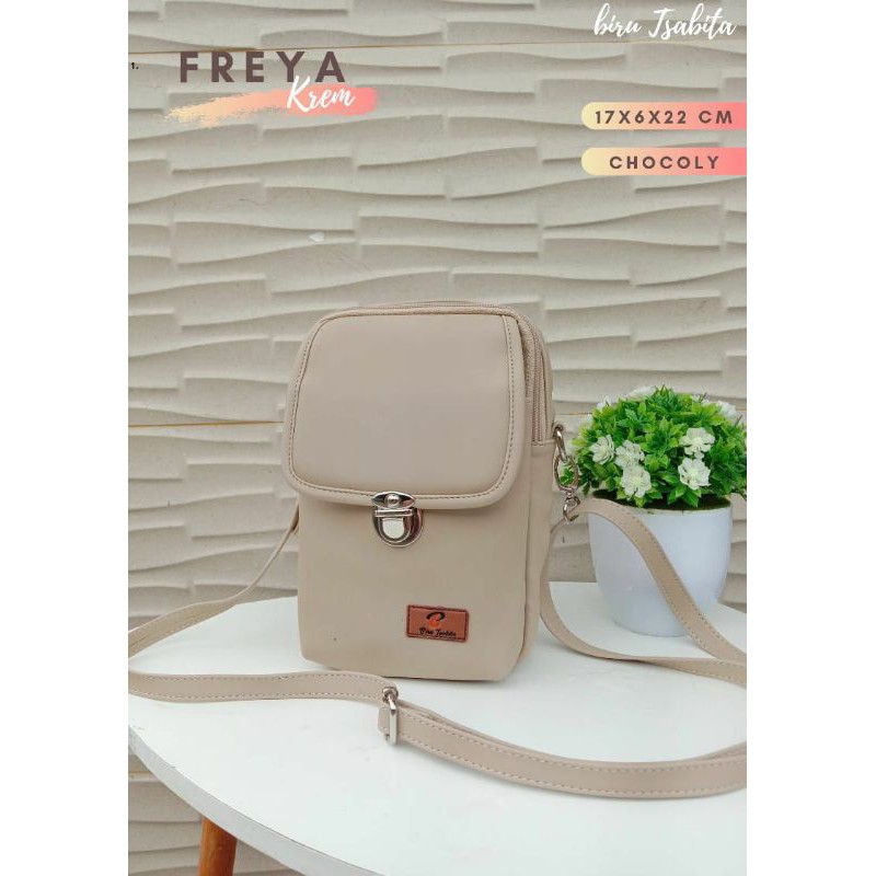 TAS FREYA SLINGBAG CHOCOLY HP BY BRAND BIRU TSABITA ORIGINAL